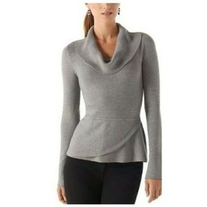 WHBM cowl neck peplum sweater